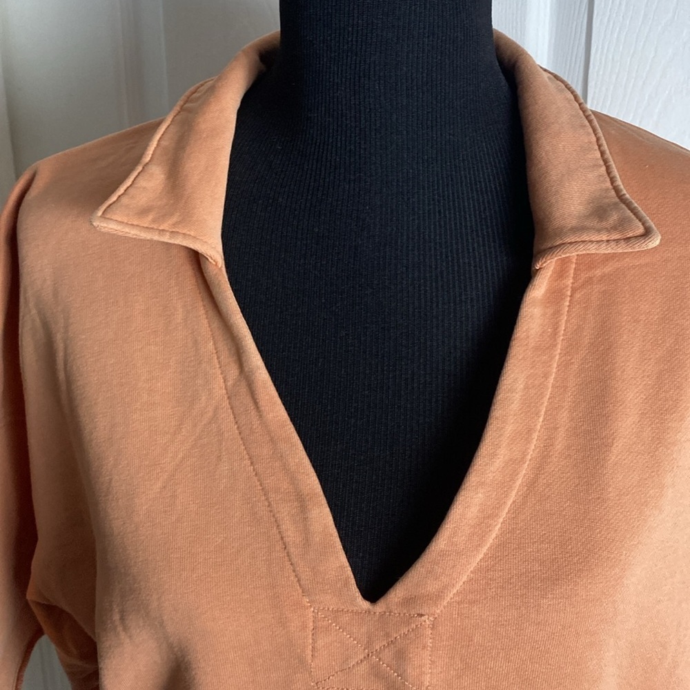 Universal Thread Cropped Orange Short Sleeve Swea… - image 3